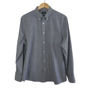 Charles Tyrwhitt Gingham Slim Fit Shirt Mens L Button Down Long Sleeve Blue